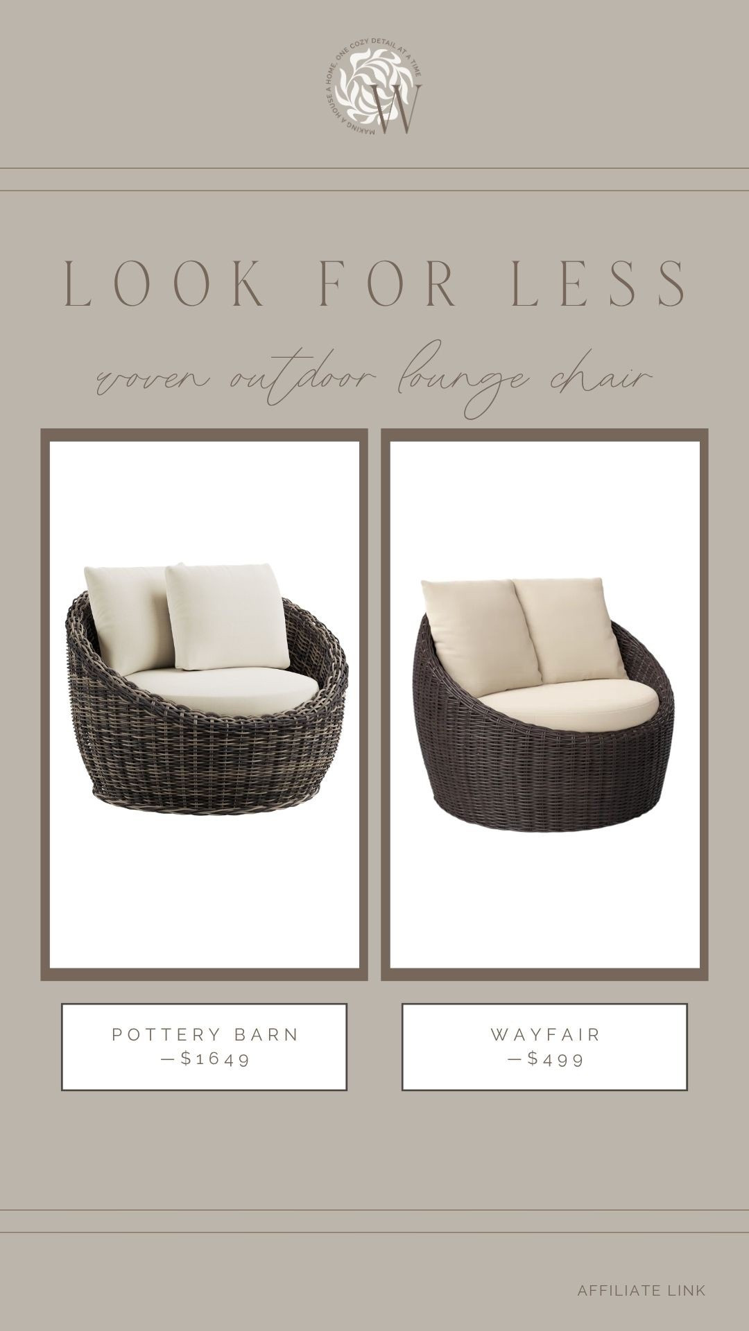 I love this cozy outdoor lounge chair luxe for less! The perfect spot to cozy up and relax in. The price savings is so good!

#LTKHome