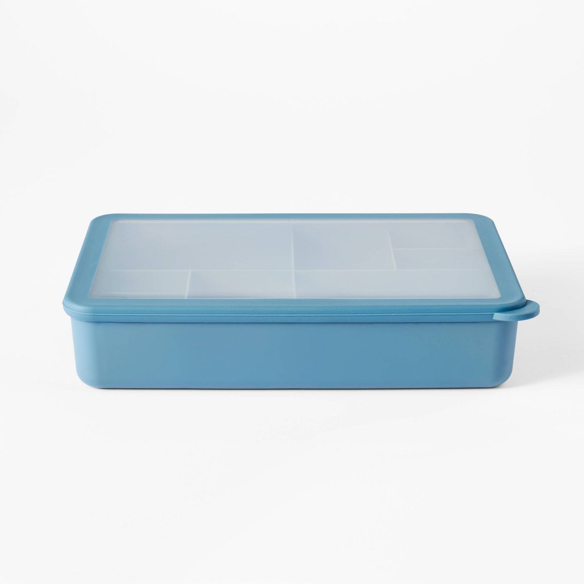 8-Compartment Large Plastic Snack Bento Box Blue - Figmint™ | Target