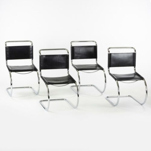 1970s Set of 4 Mies Van Der Rohe MR10 Catilever Dining Side Chairs Knoll Thonet | eBay US