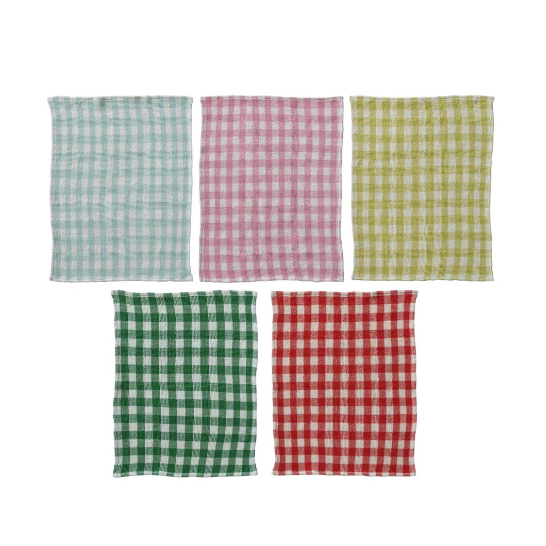 Gingham Tea Towel | Pink Antlers