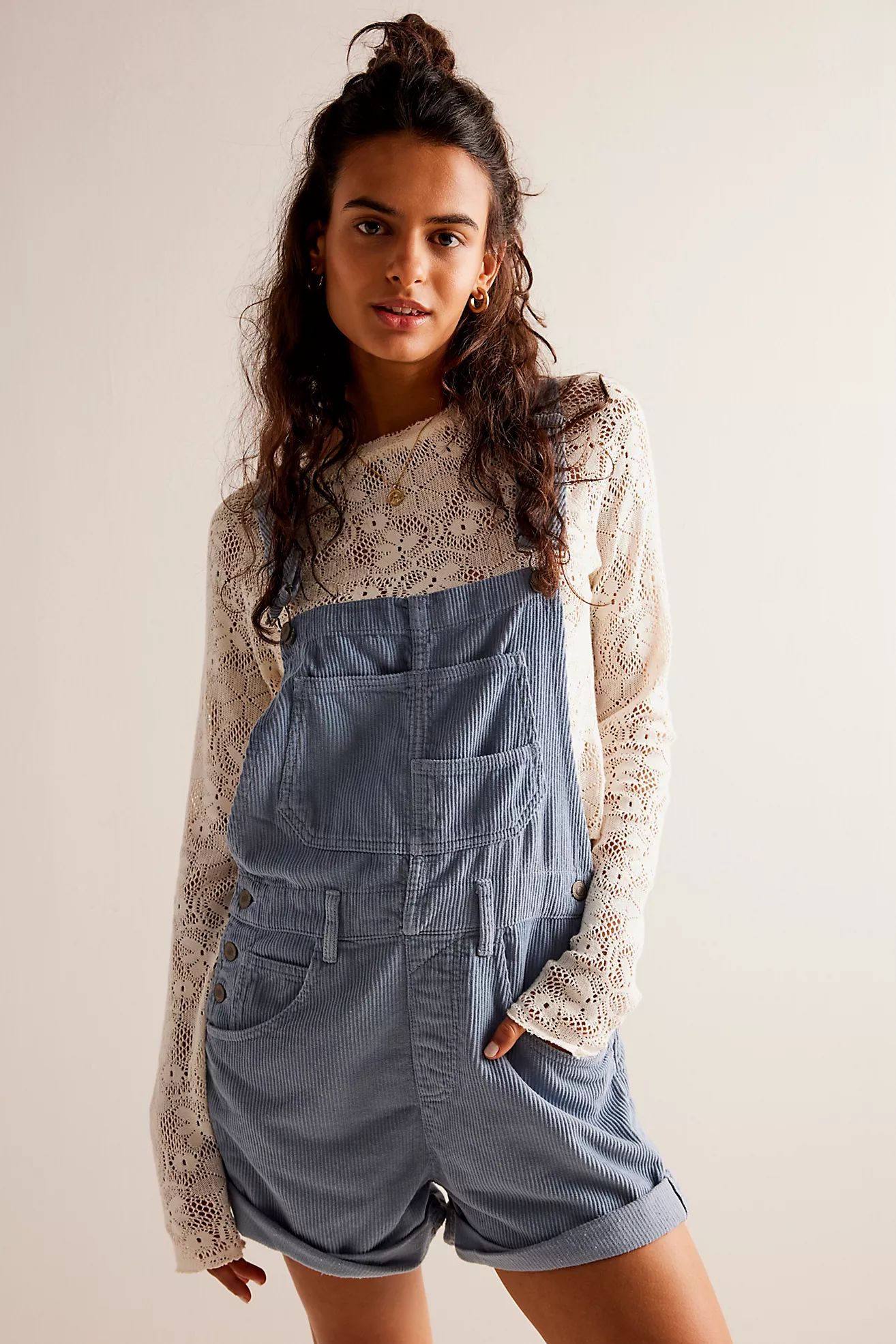 We The Free Ziggy Cord Shortalls | Free People (Global - UK&FR Excluded)