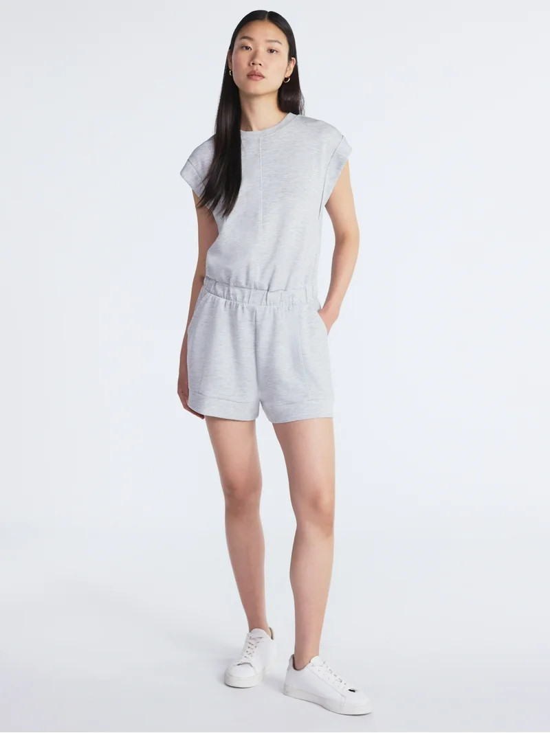 Scoop Women's Scubaknit Romper, Sizes XS-XXL | Walmart (US)