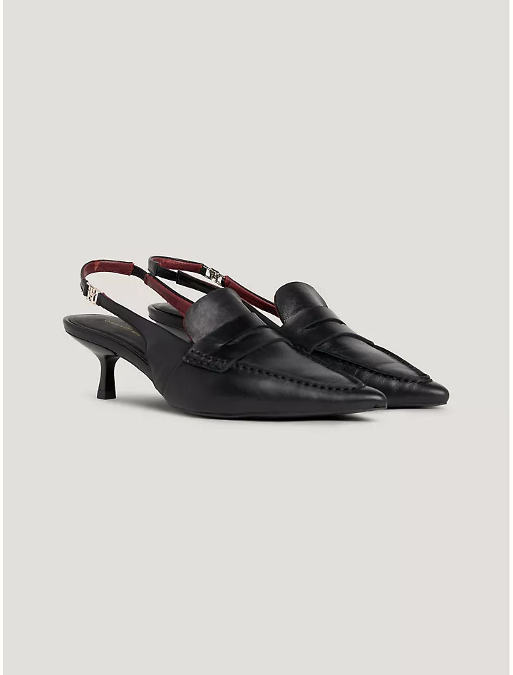 Kitten Heel Leather Slingback | Tommy Hilfiger | Tommy Hilfiger (US)