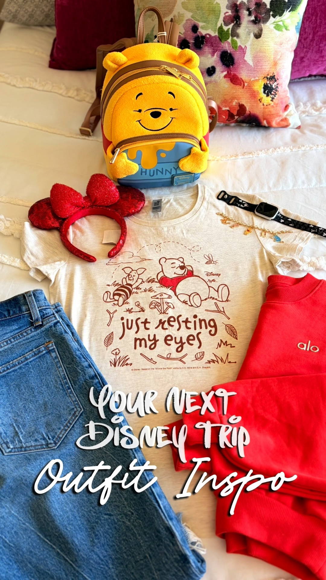 Just resting my eyes… but make it Disney cute 🐻🍯✨

Pooh-approved fit, cozy vibes, and the sweetest little Loungefly to top it off 💛
Comfy enough for all the steps, cute enough for all the pics 📸

If there’s honey involved, I’m there 🍯💫