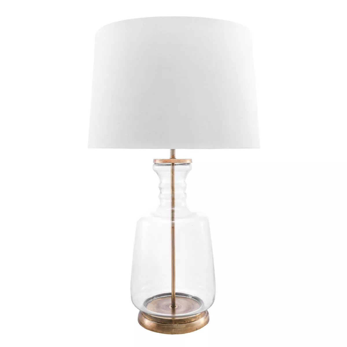 nuLOOM Eagan Glass 24" Table Lamp Lighting - Gold 24" H x 15" W x 15" D | Target