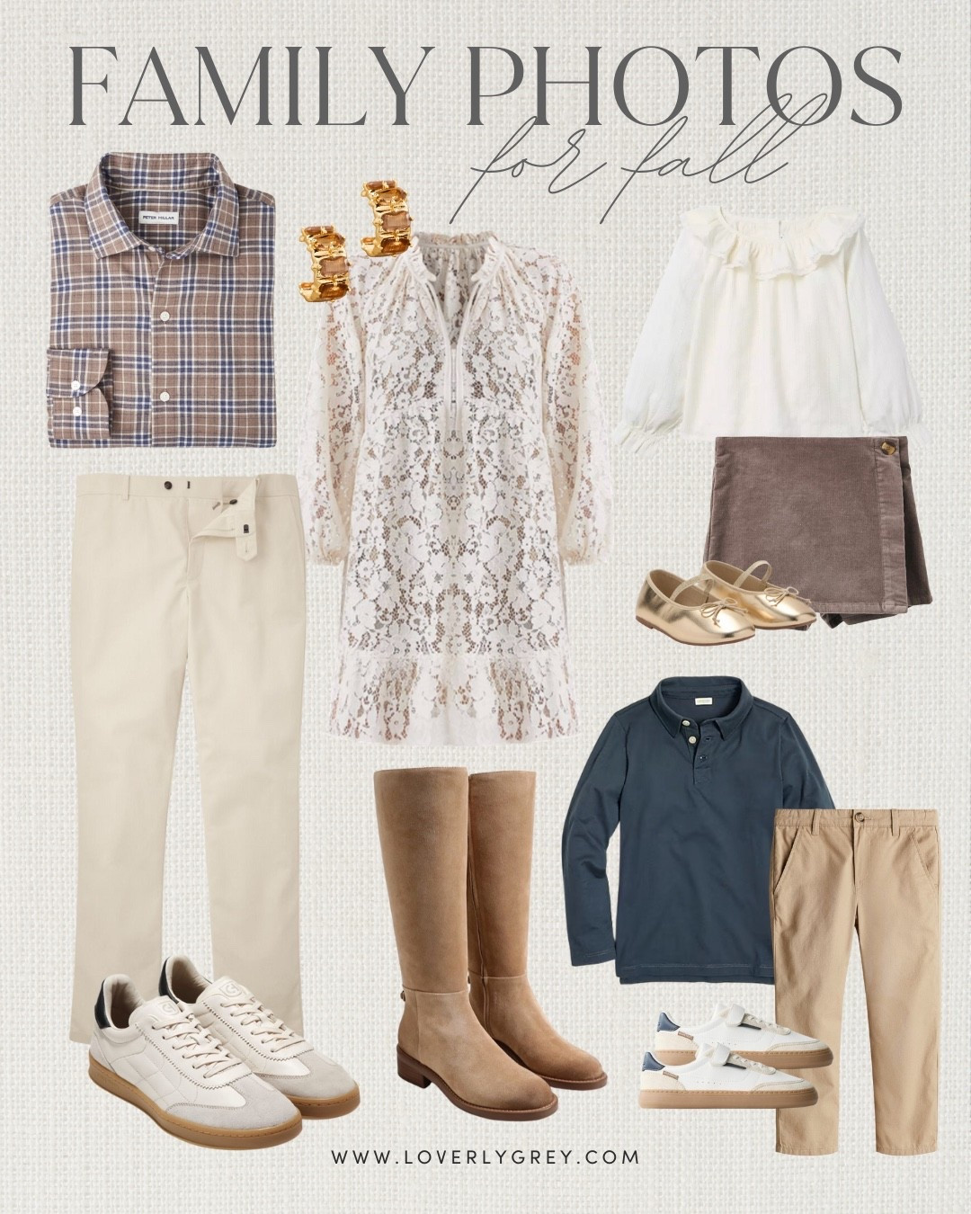 This white lace mini dress is so classic! This would be so pretty for a bride too! I added color with the men’s shirt & then based the kids outfits off those colors! Love these looks for family photos this fall!

Loverly Grey, fall photos, fall outfits, family outfits, men’s outfits, fall family photos, lace dress

#LTKStyleTip #LTKFamily #LTKSeasonal
