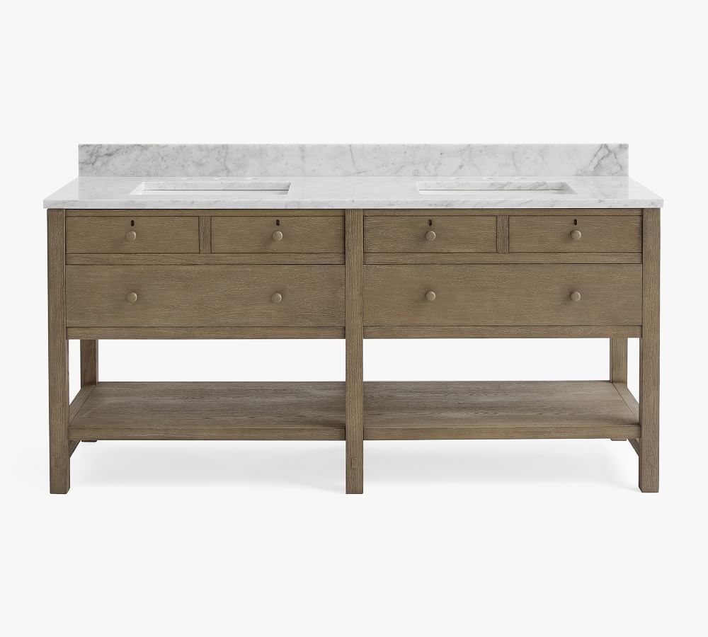 Farmhouse 68" Double Sink Vanity | Pottery Barn (US)