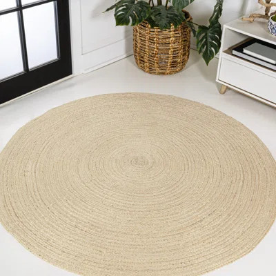 Mallerly Braided Coastal Cottage Round Jute Ivory Rug | Wayfair North America