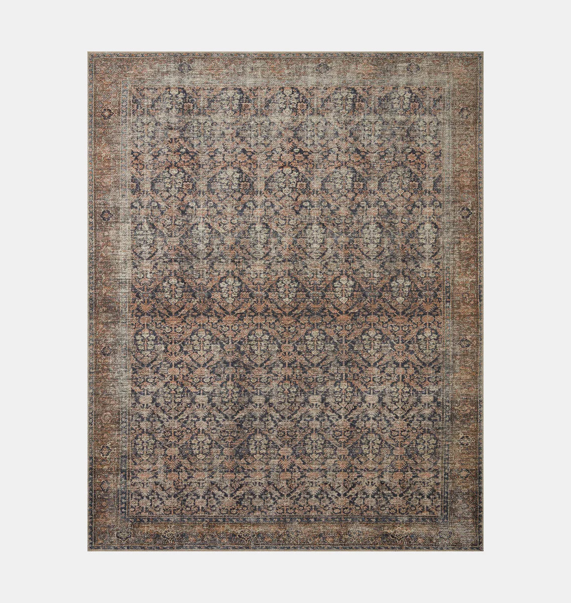 Billie BIL-01 Ink / Salmon Area Rug | Amber Interiors