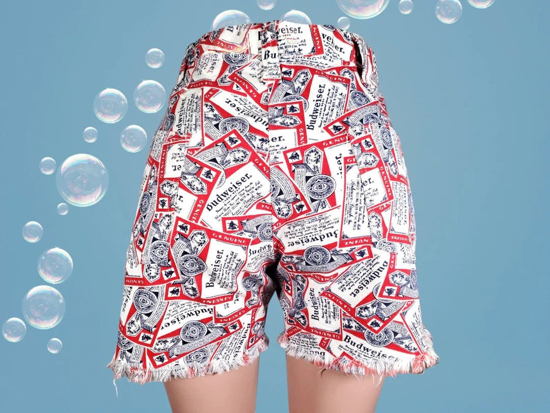 1970s Budweiser Cut Off Shorts: Vintage Graphic Print, Pop Americana | Etsy (US)