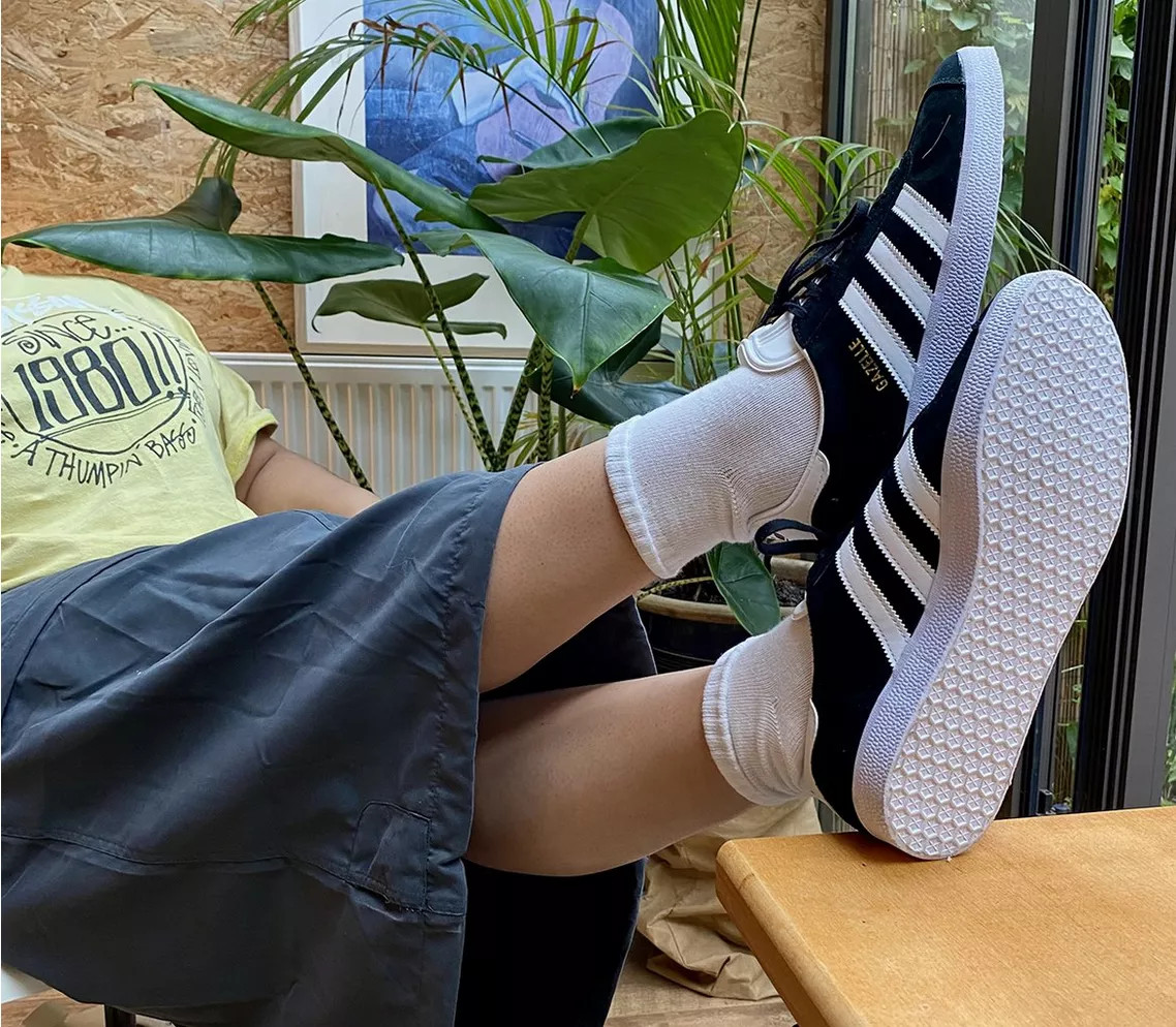 adidas
								Gazelle Trainers
								Core Black White | OFFICE London (UK)