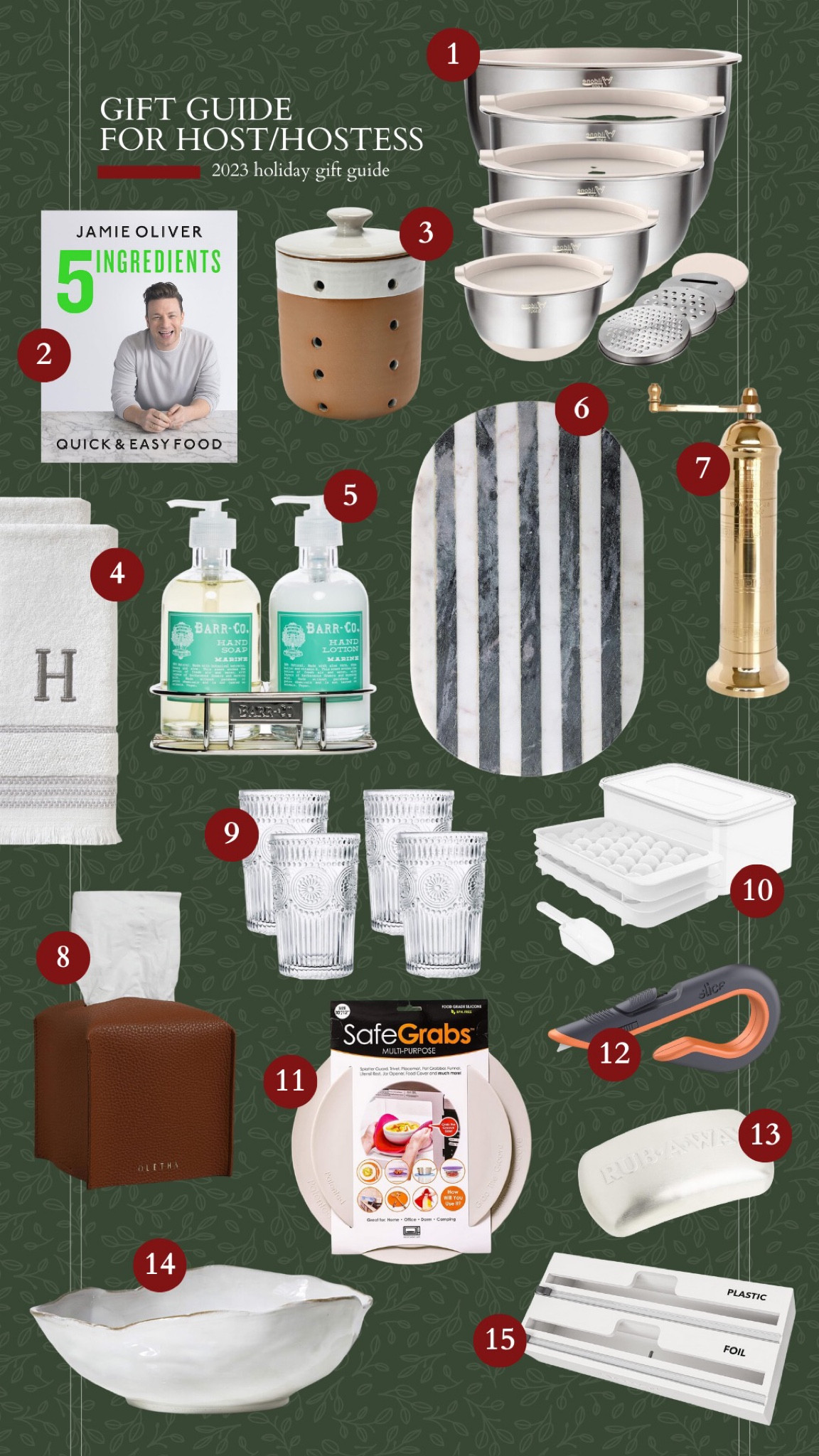 gift guide 2023, kitchen gifts, foodie gifts, gifts for her, gifts for her, hostess gifts, garlic keeper, amazon kitchen, amazon home, ball ice maker, tissue cover box, bag storage, brass pepper mill

#LTKHoliday #LTKGiftGuide #LTKHolidaySale