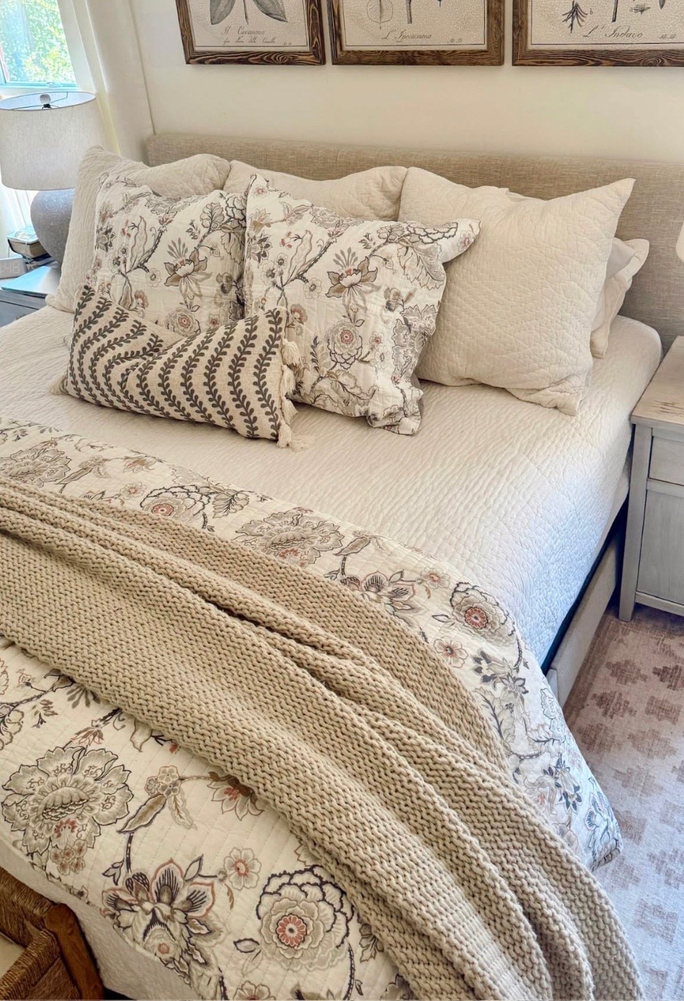 The coziest quilt layering for fall!
I love this quilt set for adding that cozy, layered look to the bedroom! It is such an easy way to make your bedding feel extra warm and pulled together for fall.