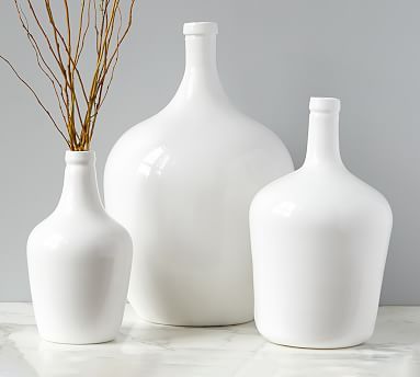 Recycled White Glass Demijohn | Pottery Barn (US)