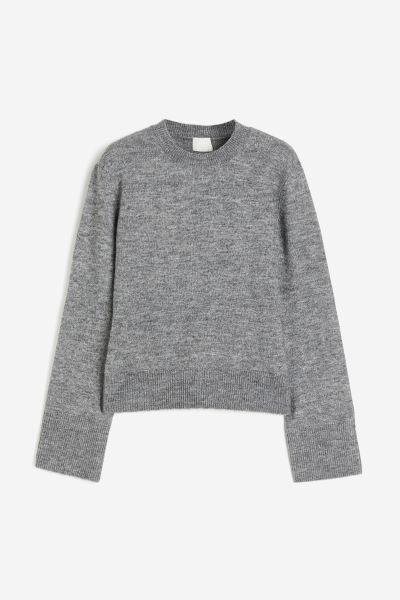 Jersey de punto fino - Gris jaspeado - MUJER | H&M ES | H&M (FR, IT, ES, PT, BE)