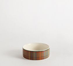 Woodrow Plaid Pet Bowl | Pottery Barn (US)