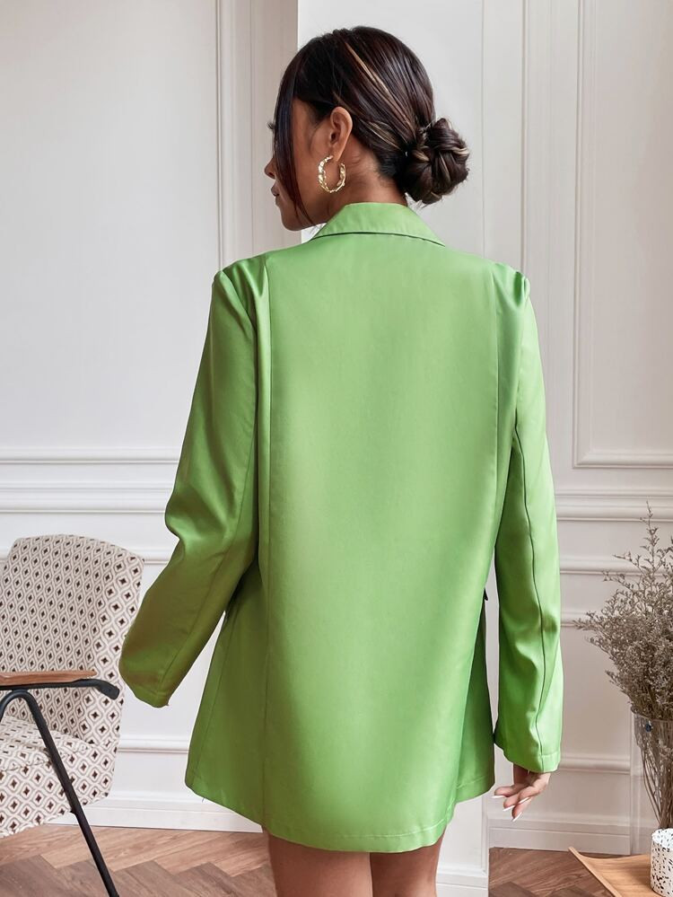 Single Breasted Flap Detail Blazer | SHEIN