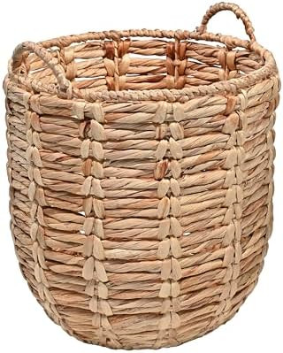 happimess BSK1003A Laurel Bohemian Hand-Woven Abaca Wicker Storage Basket with Handles, Seagrass ... | Amazon (US)