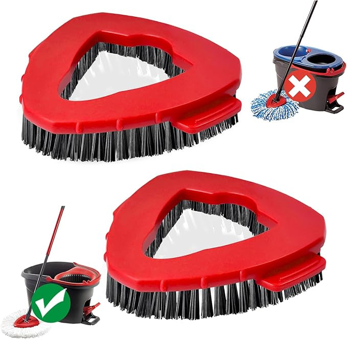 Scrub Brush, 2 Pcs Spin Mop Scrub Brush Head Compatible EasyWring 1-Tank System, Hard Bristle Cle... | Amazon (US)