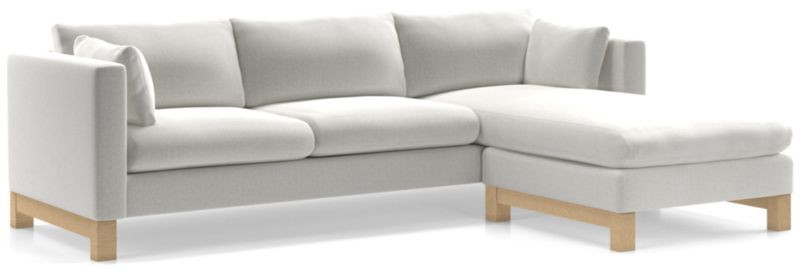 Pacific Reversible Lounger with Wood Legs + Reviews | Crate & Barrel | Crate & Barrel