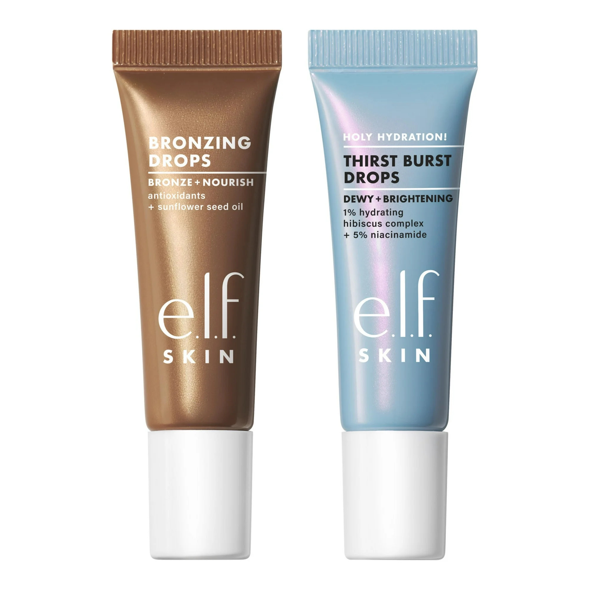 e.l.f. SKIN The Hottest Drops Duo, Bronzing Drops and Holy Hydration! Thirst Burst Drops Mini Duo... | Walmart (US)