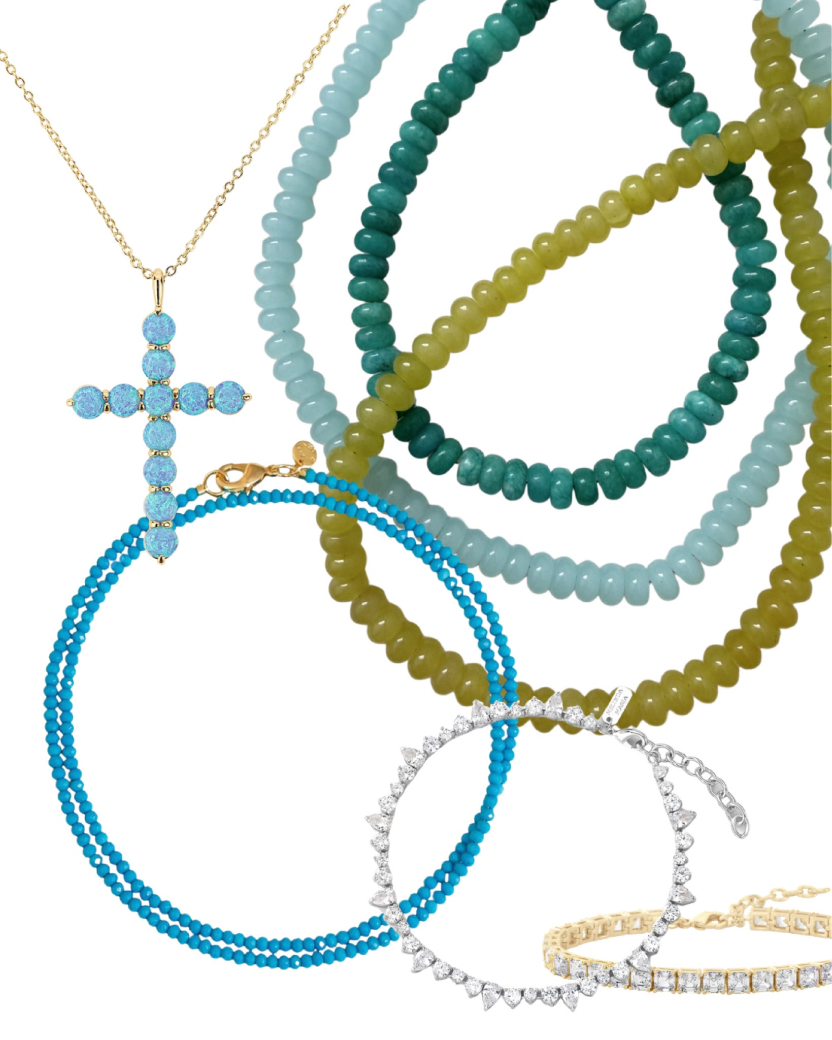 Vacay jewels 💎 

Bright turquoise - super long and you can double 🩵

The 3 beaded necklaces in top right are by @beaded_.byblake 
She’s a young entrepreneur and we’re so proud of her for launching her business. Give her a follow & look at all of her cute jewelry ✨


#LTKTravel #LTKSeasonal