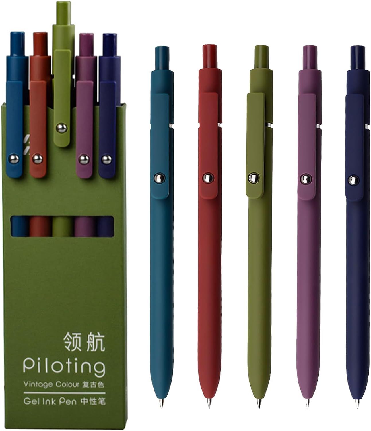 YOXMJDB Gel Pens, 5 Pcs 0.5mm Fine Point Smooth Writing Pens Japanese Cute Pens, High-End Series ... | Amazon (US)