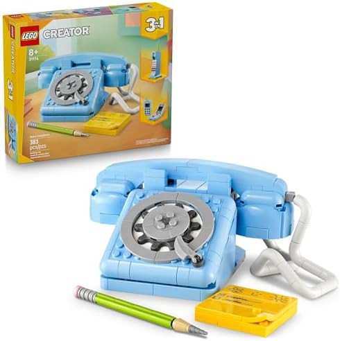 LEGO Creator 3 in 1 Retro Telephone Kids Toy - Home Decor for Bedroom or Kids Room - Building Toy... | Amazon (US)