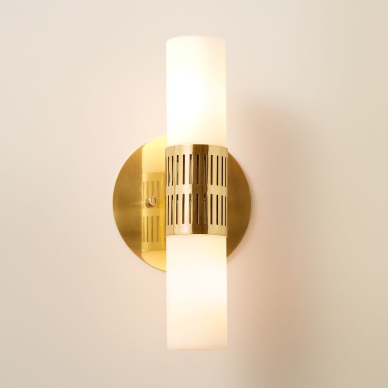 Figaro Polished Brass Wall Sconce + Reviews | CB2 | CB2