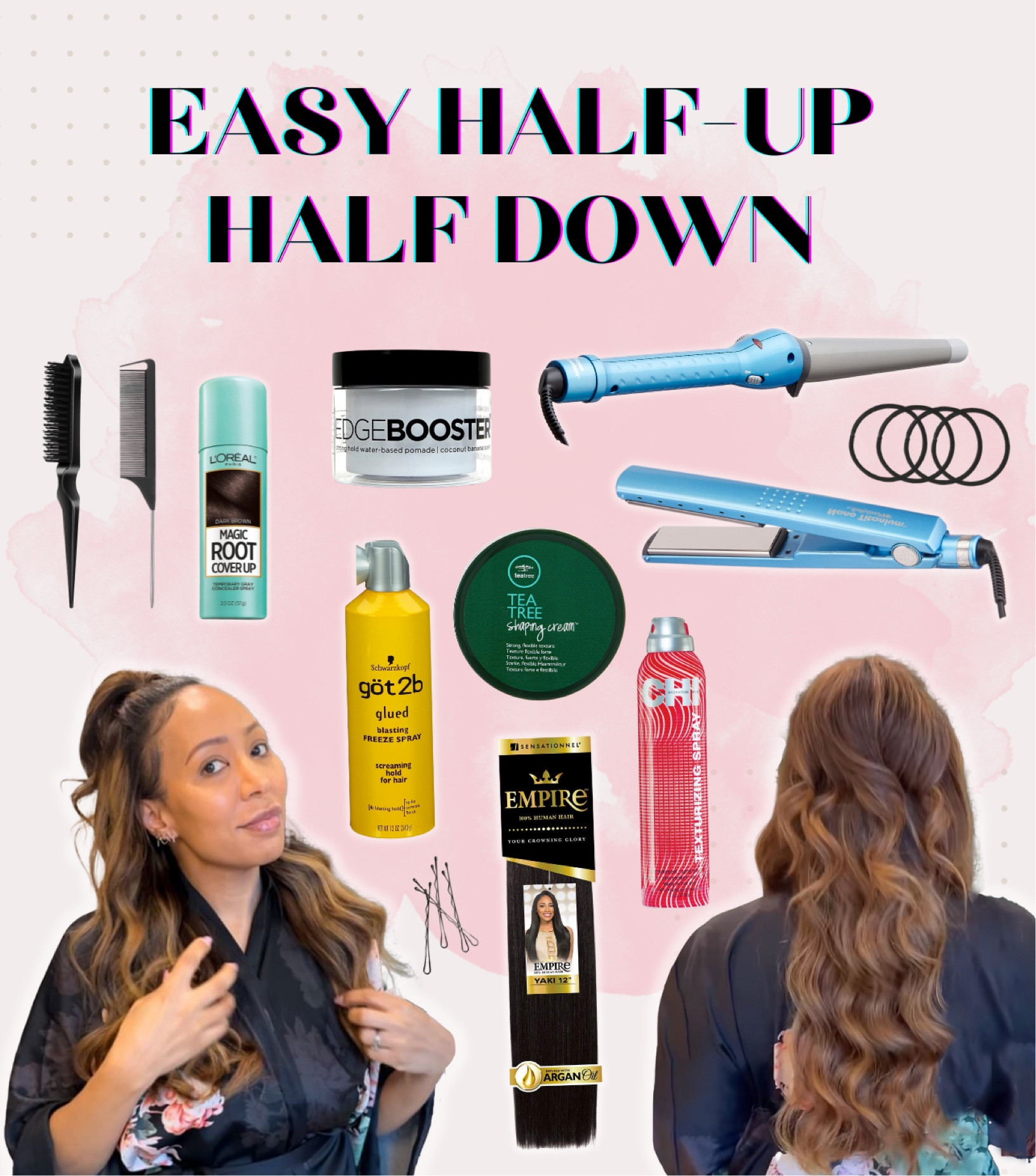 Easy Half Up Half Down 💕

#WavyHair #Wigtutorial #HalfUpHairstyle #UPartWig #BlackGirlHairstyles #HairProducts #BeautyProducts #GRWM #HowToHairStyles #CuteWinterHairstyles #HolidayBeauty #HolidayHairstyles 

#LTKstyletip #LTKbeauty #LTKHoliday