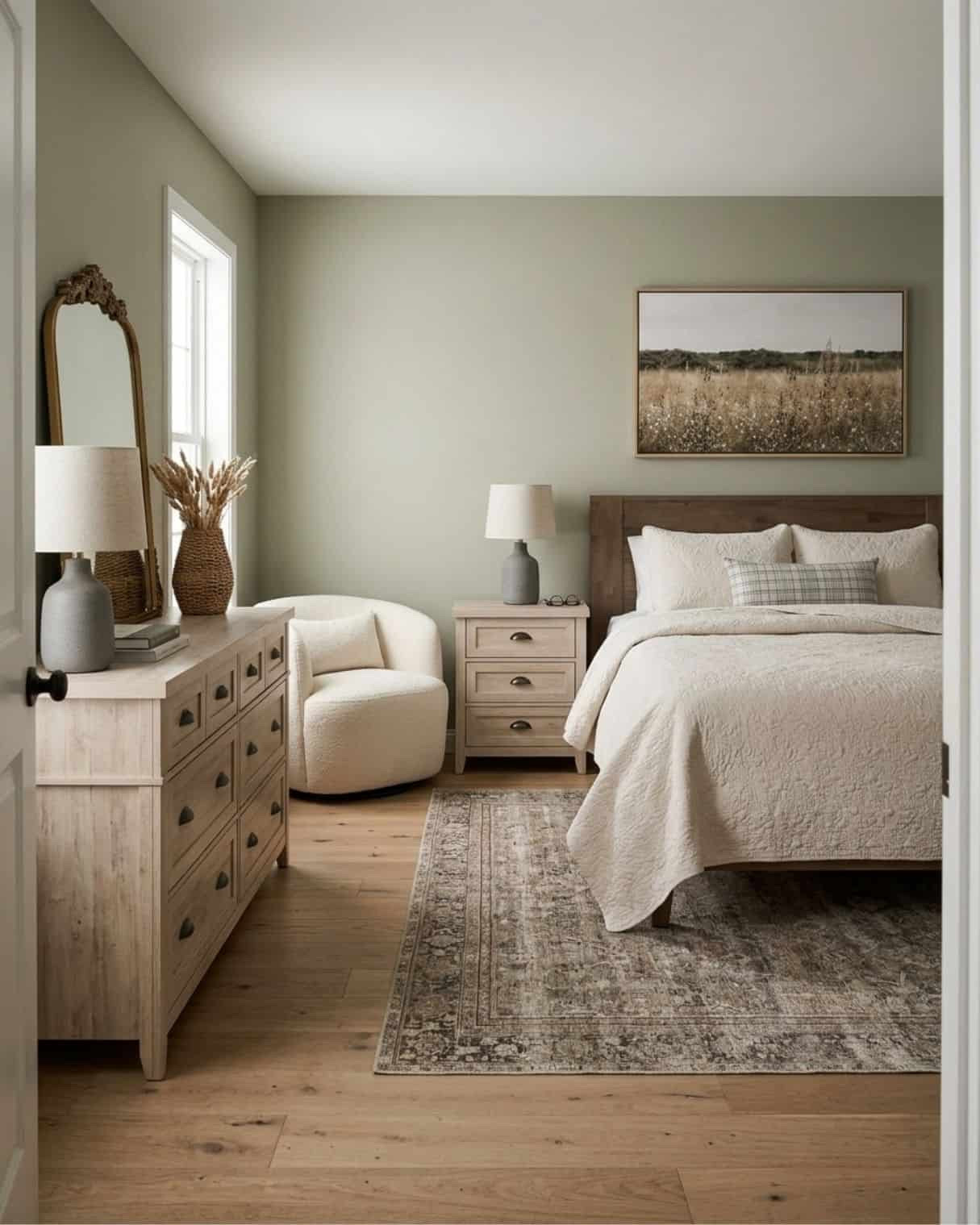 Serene Sage Green Bedroom Design

*Note: This is a digital room mockup showcasing product styling ideas from my room design mood board.

#LTKHome