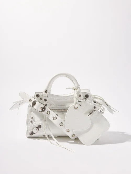 Balenciaga - Neo Cagole Xs Leather Shoulder Bag - Womens - White | Matches (US)