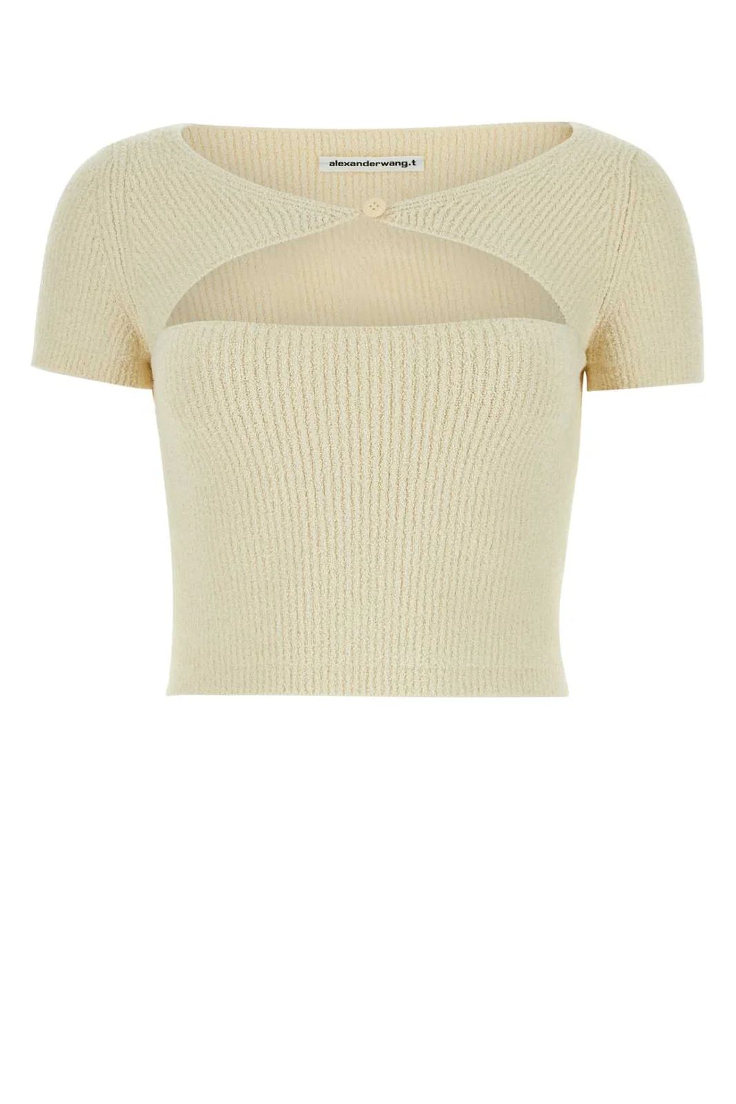 T By Alexander Wang Cut-Out Cropped Top | Cettire Global