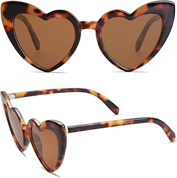 Heart Shaped Sunglasses Clout Goggle Vintage Cat Eye Mod Style Retro Glasses Kurt Cobain | Amazon (US)