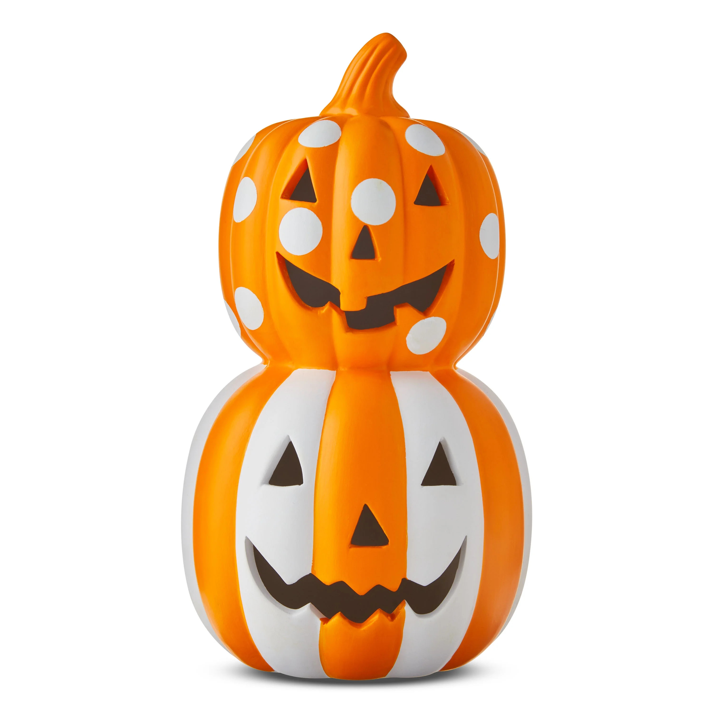 Pumpkin Stack, Orange and White, Halloween Indoor Decor, Summer Frights by Way To Celebrate | Walmart (US)
