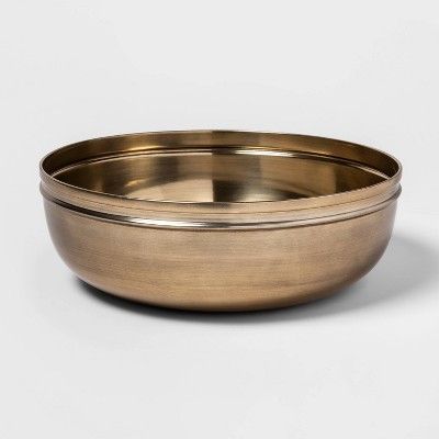 12" x 4" Round Brass Bowl Gold - Threshold™ | Target
