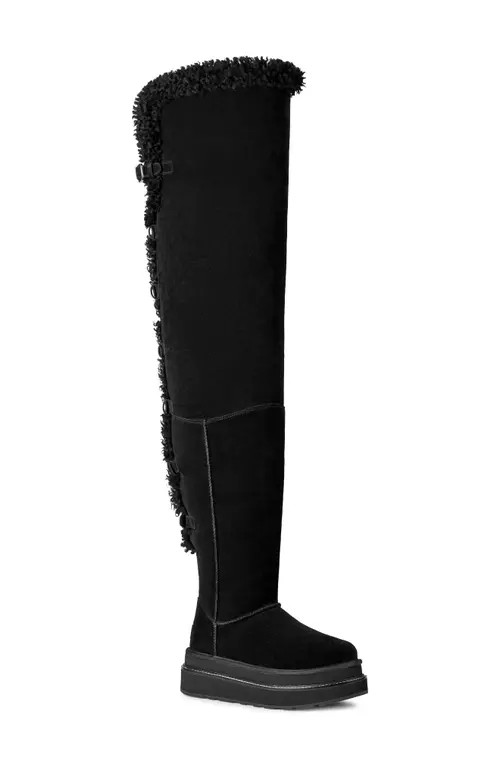 UGG(r) x Sacai Thigh High Boot in Black at Nordstrom, Size 9 | Nordstrom