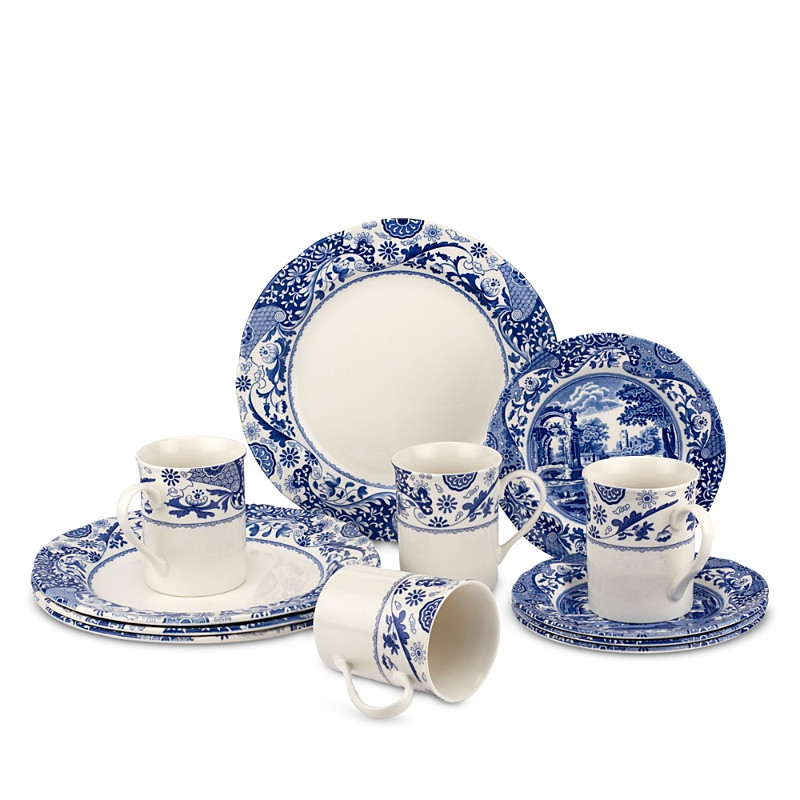 Spode Blue Italian Brocato 12 Piece Dinnerware Set | Bloomingdale's (US)
