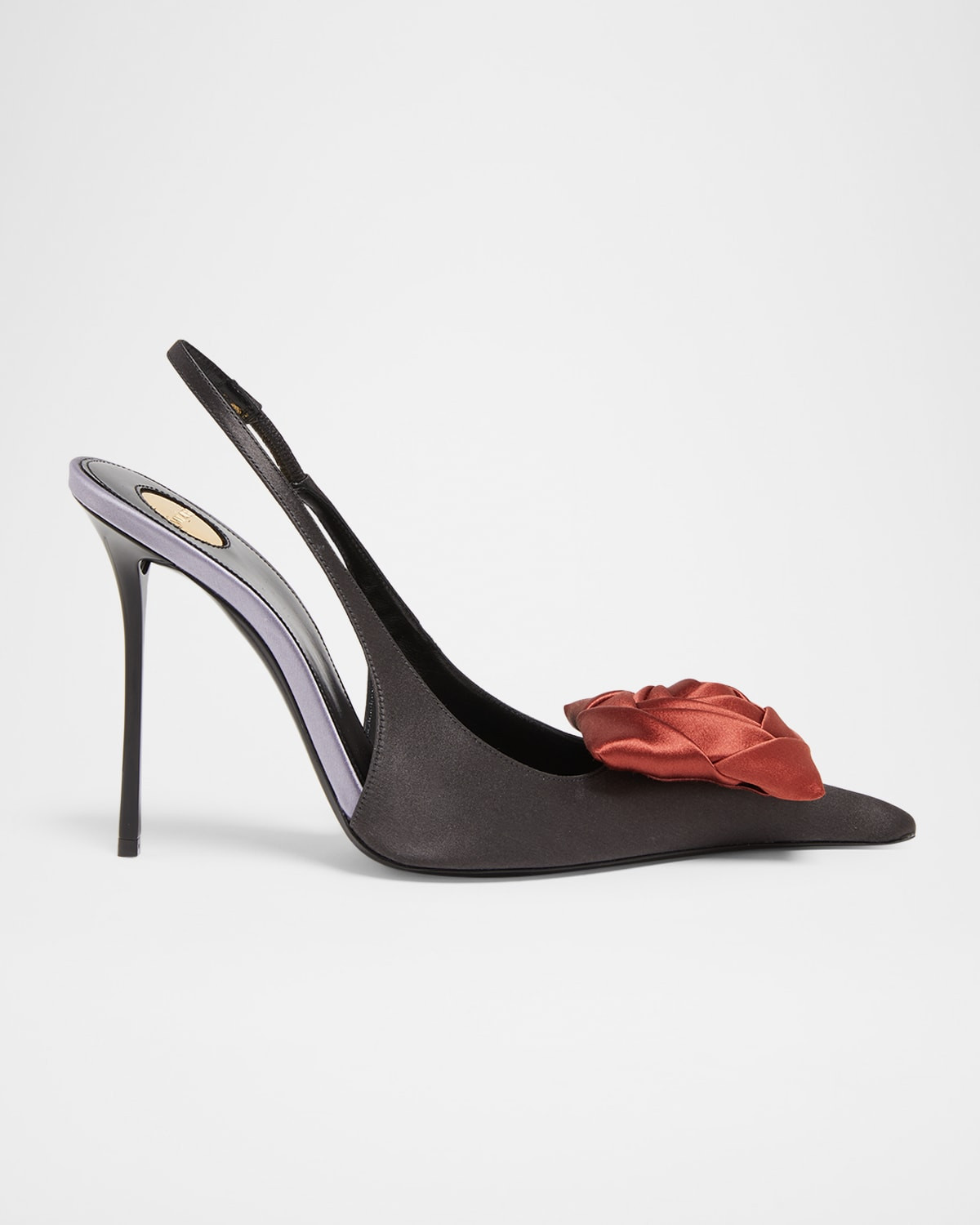 110mm Amalia Satin Slingback Pumps | Neiman Marcus