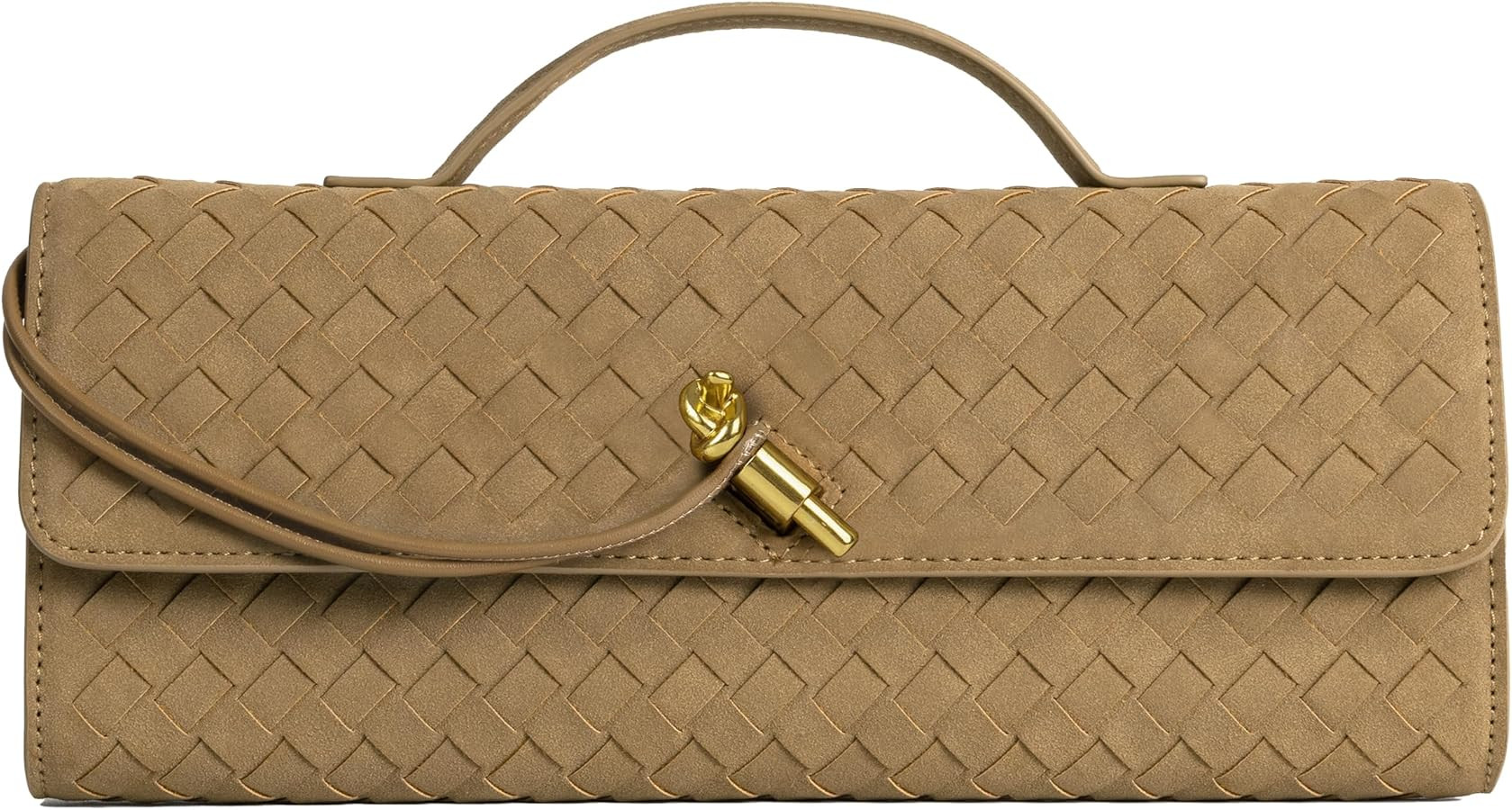 Woven Purse for Women Evening Clutch Woven Leather Handbags Crossbody Bag Formal Evening Bag | Amazon (UK)