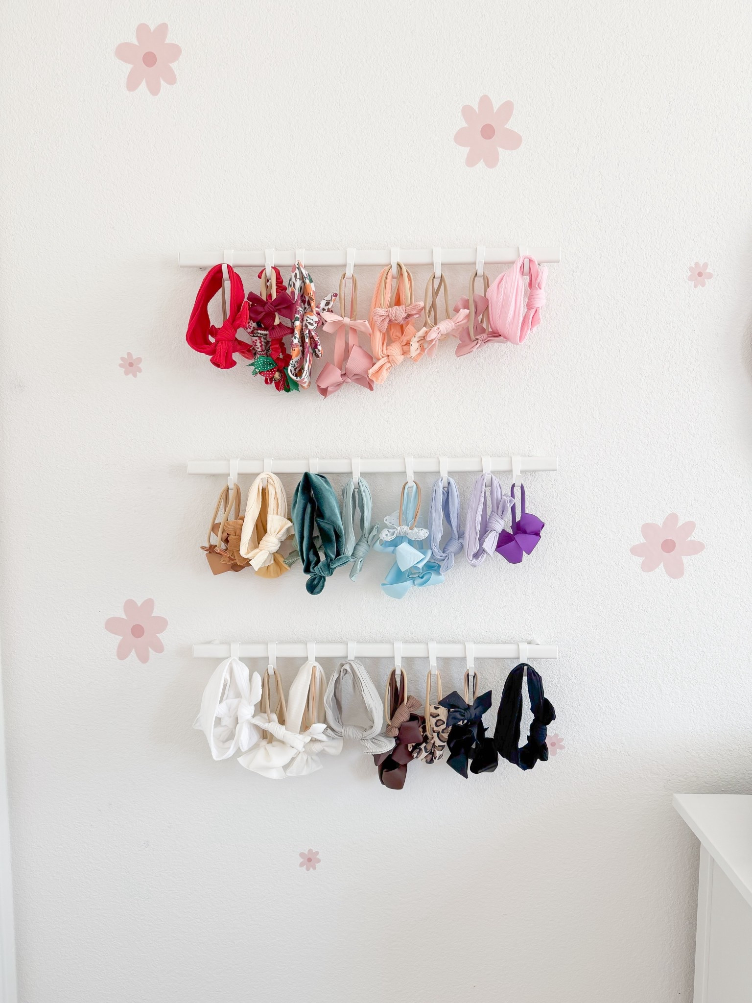 Baby girl bow storage, bow organization, nursery ideas, how to organize bows, budget friendly organization 🎀 #girlnursery #girlnurseryideas #organization #bows 

#LTKBaby #LTKKids #LTKBump
