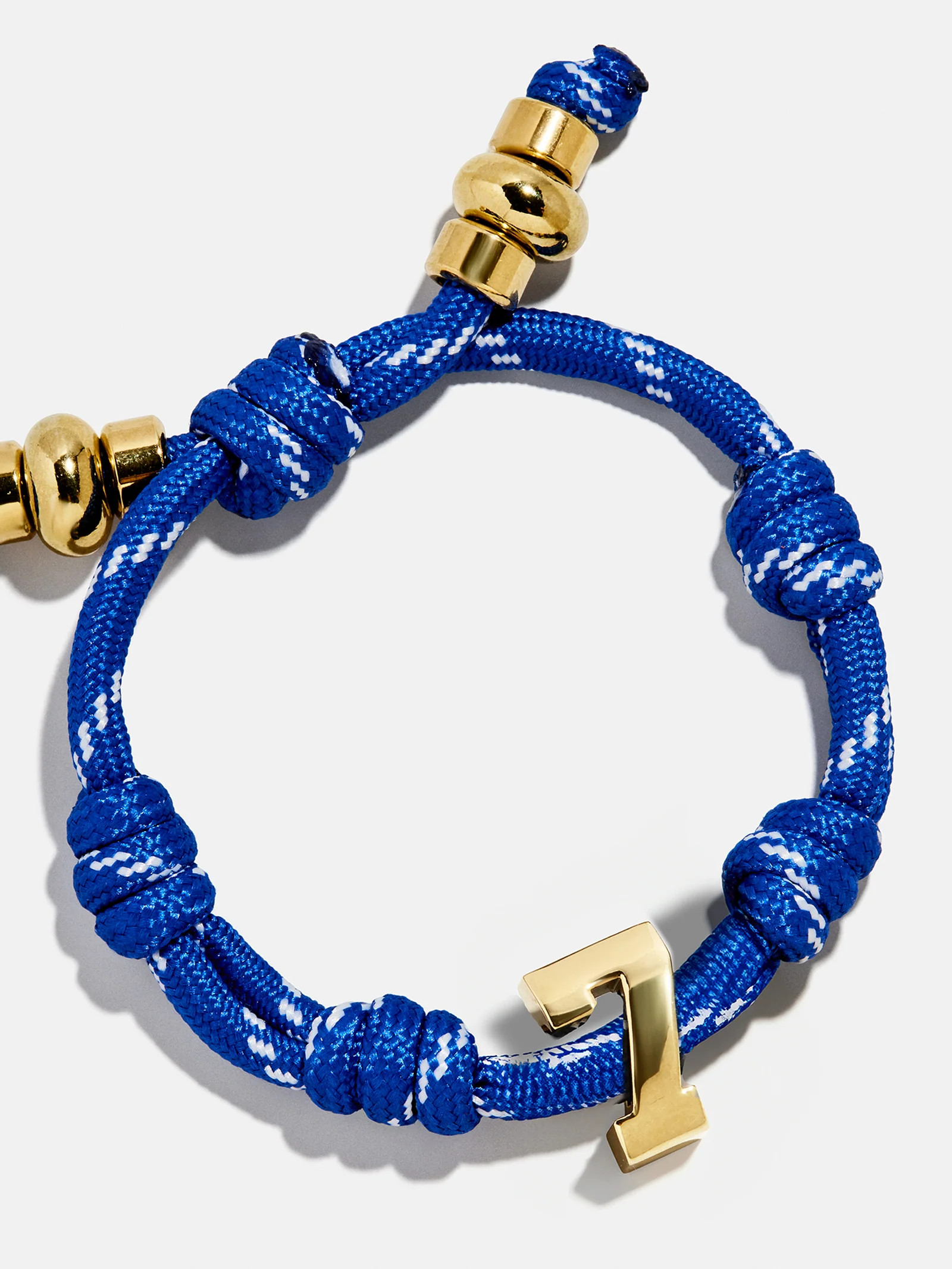 Knotty Varsity Number Custom Bracelet - Cobalt Single Digit | BaubleBar