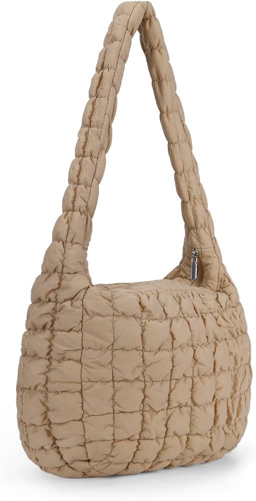 Quilted Tote Bag for Women Large Puffer Tote Quilted Bag Crossbody Padding Shoulder Bag Lightweig... | Amazon (US)