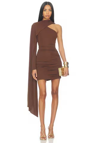 NBD Allona Mini Dress in Chocolate Brown from Revolve.com | Revolve Clothing (Global)