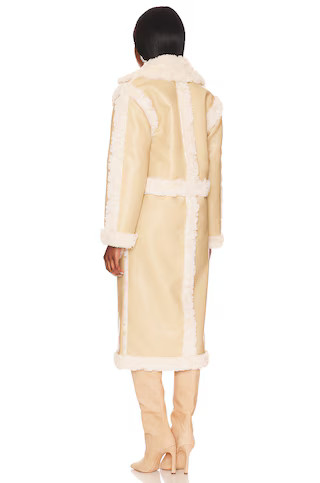 Adriano Coat in Tan & Creme Sherpa | Revolve Clothing (Global)