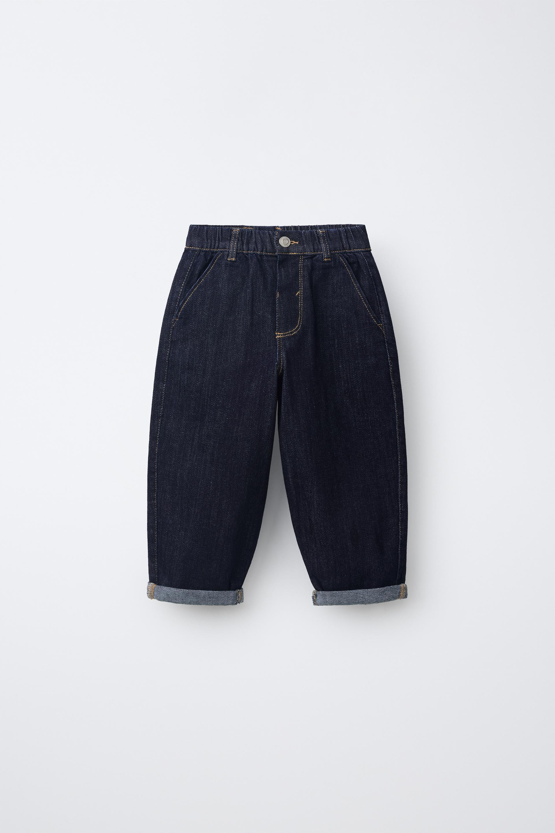 Zara - Comfort Baggy Jeans - Blue - 5 Years (43,3 Inches) - Kids | Zara US