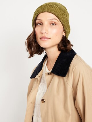 Rib-Knit Cuffed Beanie for Women | Old Navy (US)