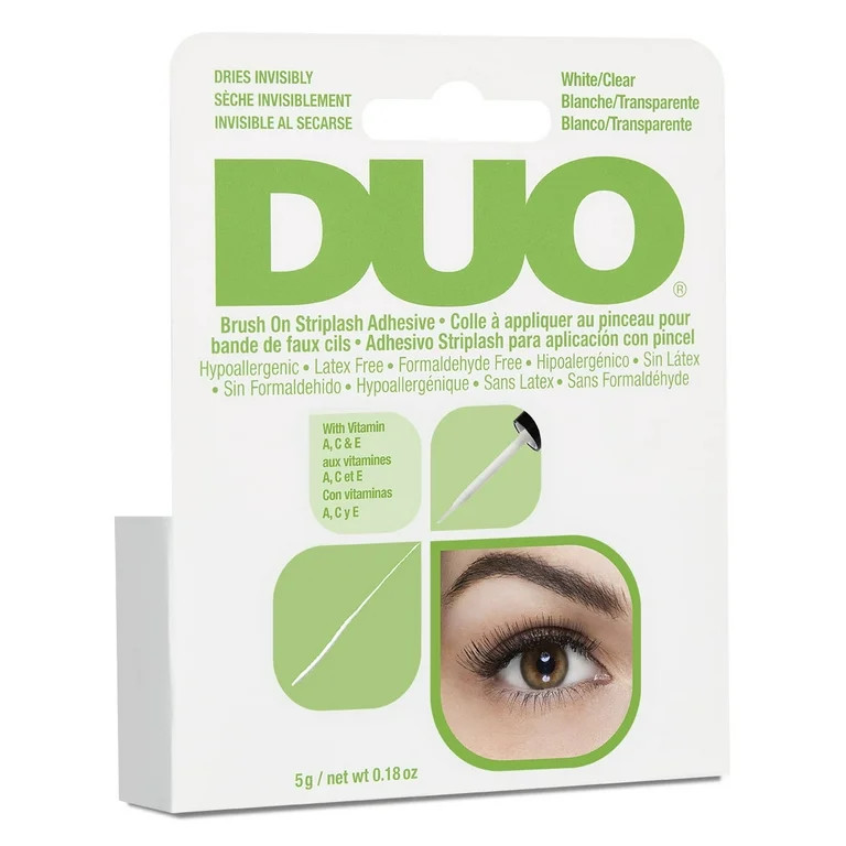 DUO Brush-On Liquid Lash Glue, Eyelash Adhesive, White/Clear, Dries Invisibly, 0.18 oz - Walmart.... | Walmart (US)