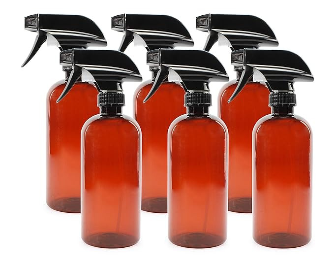Cornucopia 16oz Amber PLASTIC Spray Bottles w/ Heavy Duty Mist & Stream Sprayers & Chalkboard Lab... | Amazon (US)