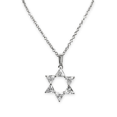 STAR OF DAVID PENDANT - 8124/CZ | Fantasia by DeSerio